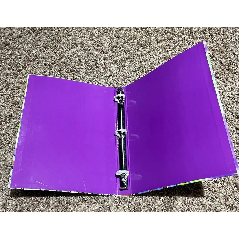 Harley Davidson 3-ring binder Vintage Motorcycle‎ Cow Graphic Organizer